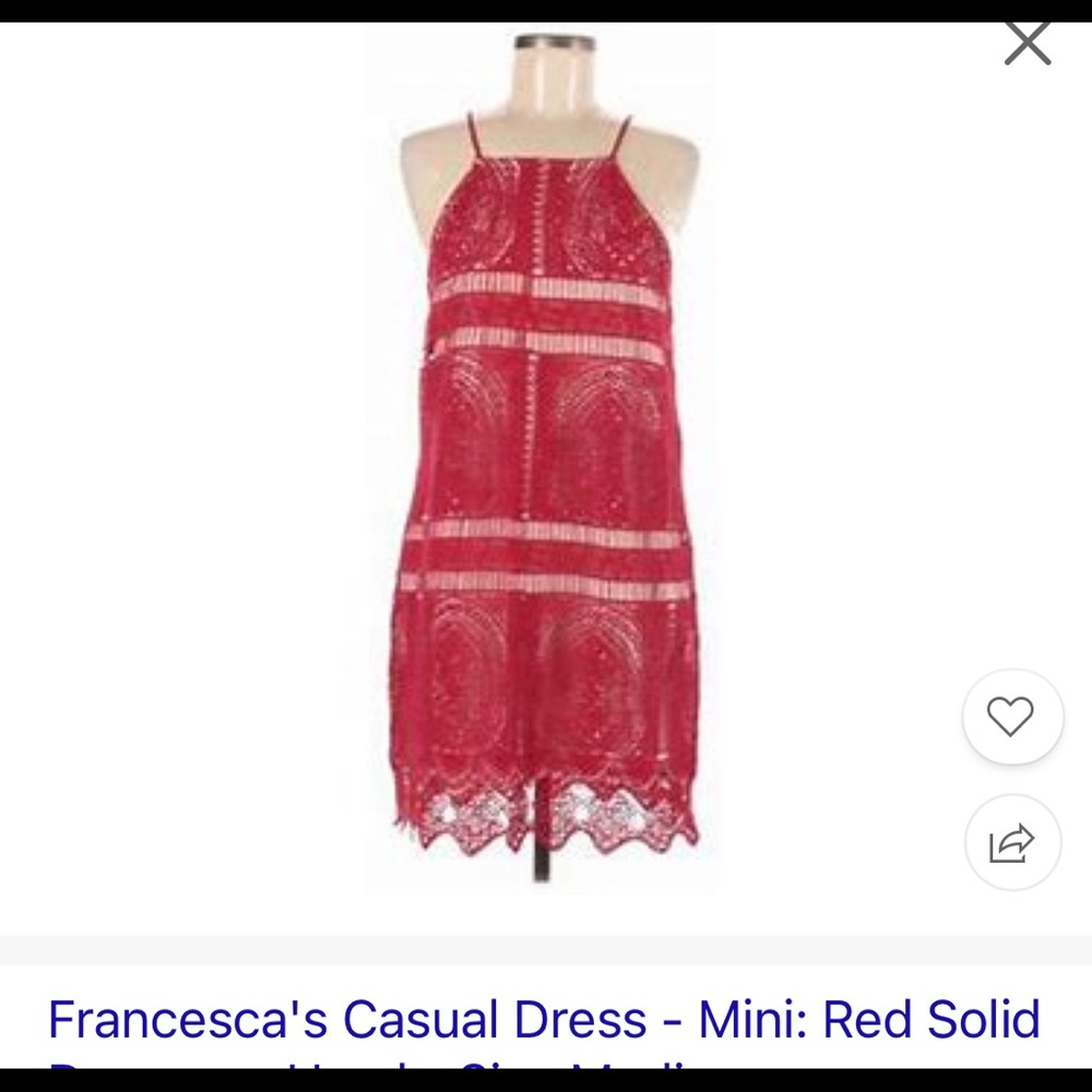 Red eyelet dress